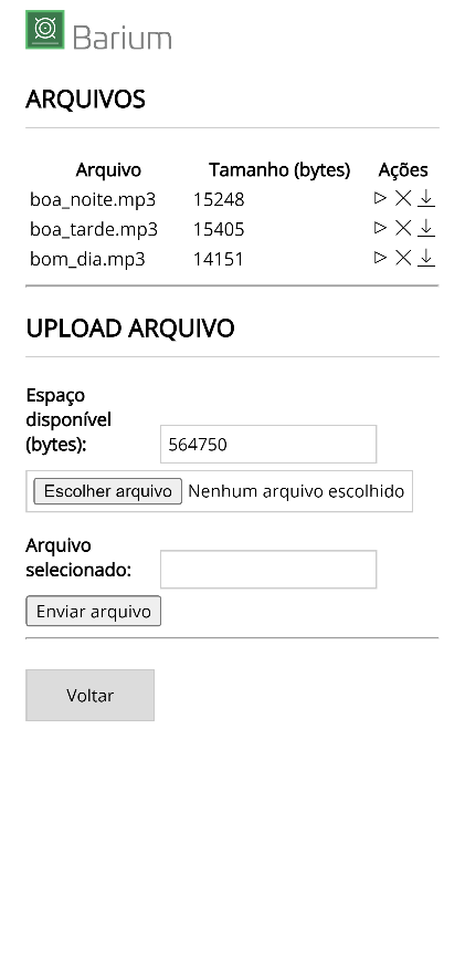 config arquivos