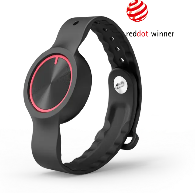 B10 — vista frontal e lateral com capa de pulseira