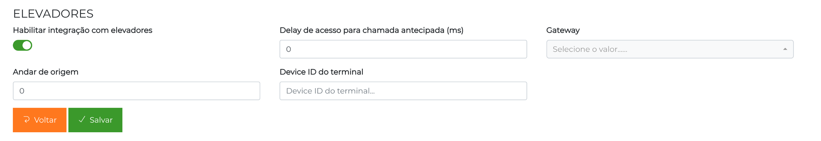 accelero habilitar integracao