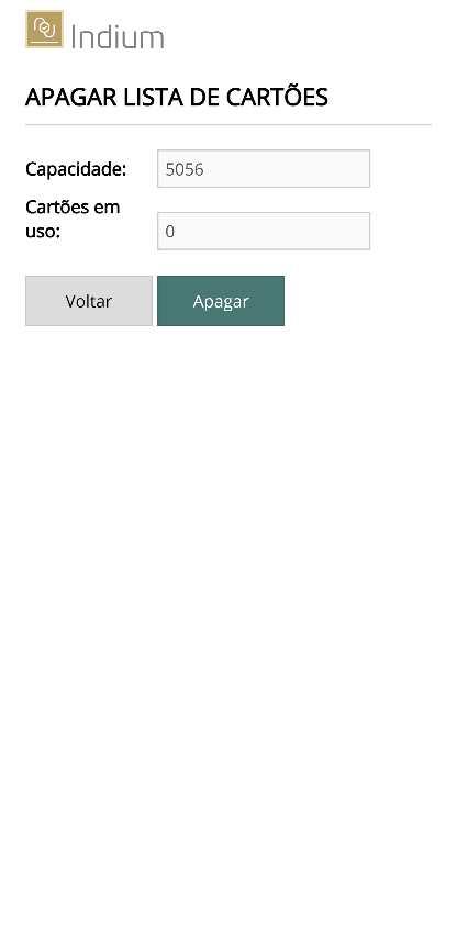 tela cartoes apagar