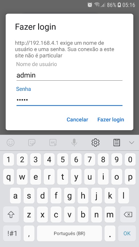 tela login