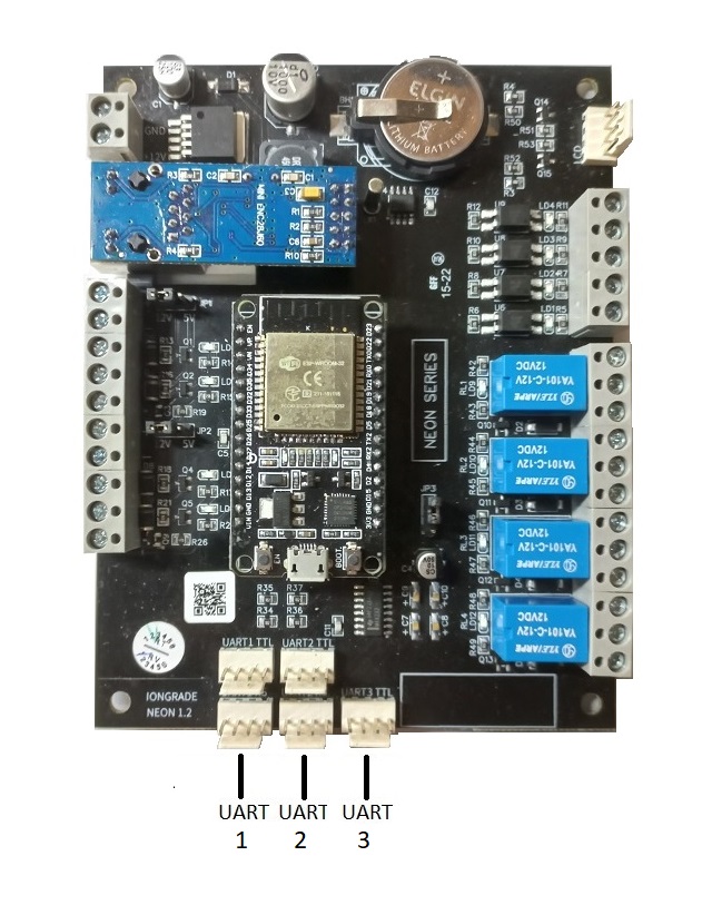 Figura dos conectores das portas seriais (UART1, UART2 e UART3)