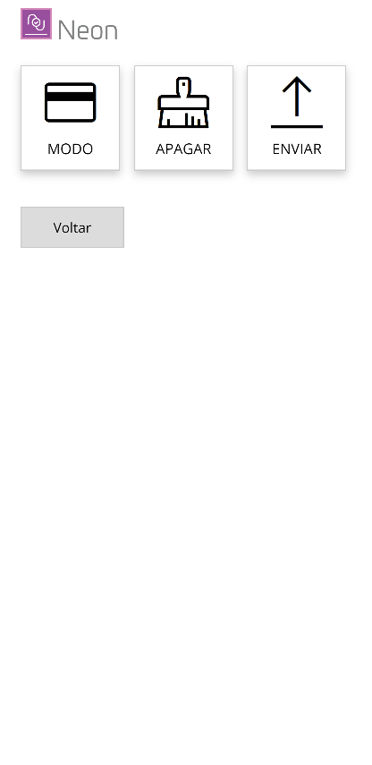Menu de Cartões