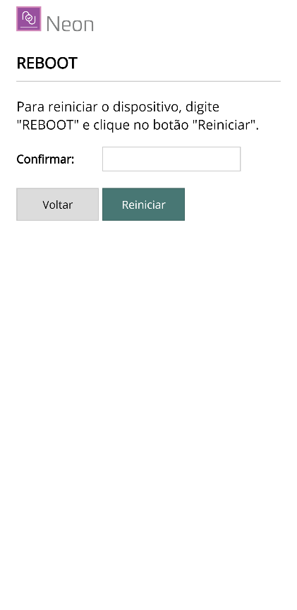 Tela de Reboot
