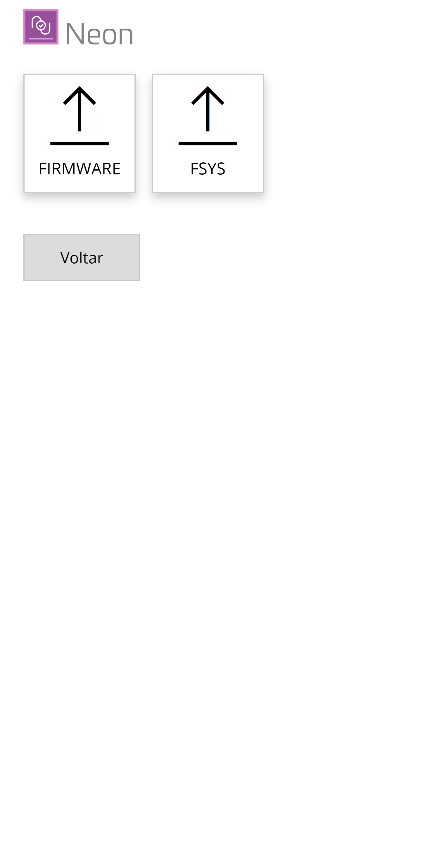 Menu de Upgrade