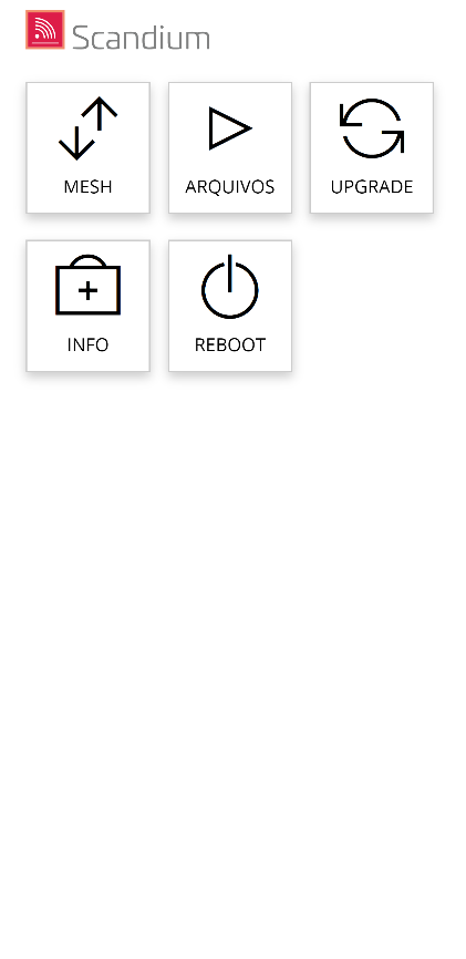 tela menu config