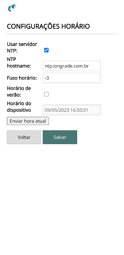 tela horario