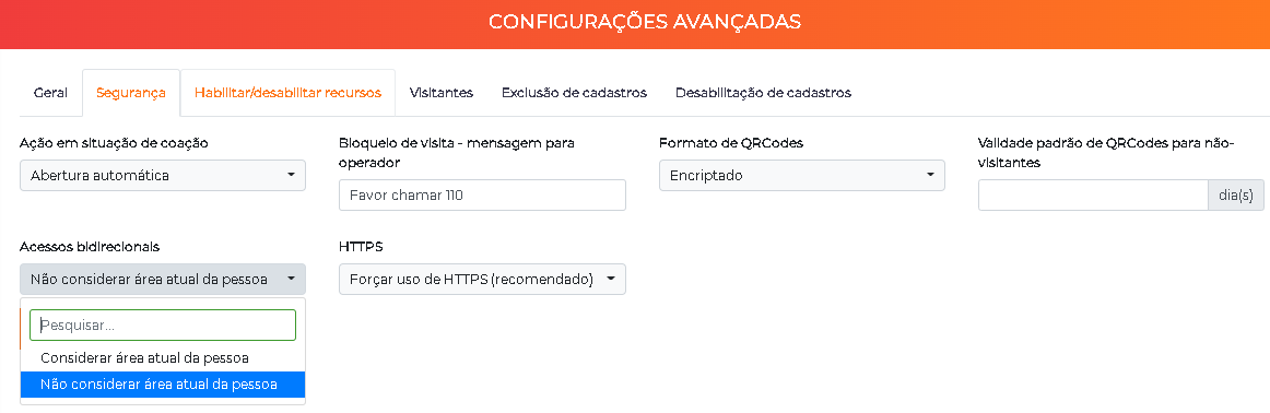 Acessos bidirecionais em Segurança